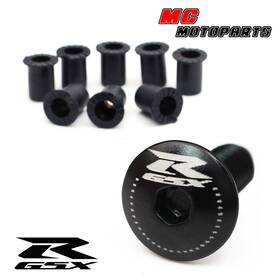 Wbxxlogogsxr1mag25007s Mc Motoparts Alu. M5x15mm Windshield Bolts Screws For Gsx-r600 Gsx-r 1000 750 22 23 24 25