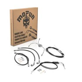 90109216 Mofun 1996-2007 Harley 12-14 Inch Non-abs Throttle Idle Cable Kit And Clutch