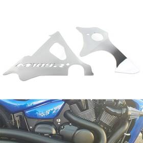 77us Motorshop 463984433224 Engine Side Cover Frame Fillers Keyhole For Suzuki M109r/intruder M1800r Silver