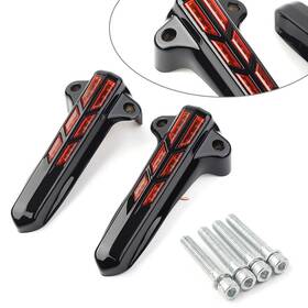Motorshop168 550731747595 Front Lower Fork Leg Cover Led Orange Light For Harley Flht Flhx /r Electra Road