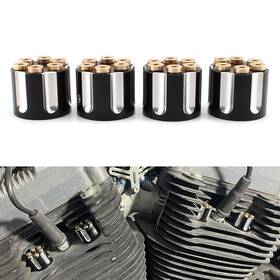 Motorshop168 550750875934 4x Spark Plug Screw Nut Head Bolt Cap Engine Topper Cover For Harley Twin Cam Us