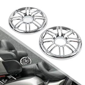 Motorshop168 550753622580 Chrome Rear Speaker Trim Grill Cover For Harley Electra Tri Glide Ultra Limited