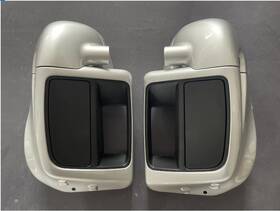Lvf14-ac-silver Mzy Moto Lower Vented Fairings With 6.5 Inch Speaker Pods For Harley Touring 2014 Silver