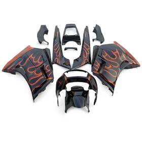 Cbr250rr1987-002 Mzy Parts Orange Black Motorcycle Fairings Kit For Honda Cbr250rr Mc17 1987 Abs Bodywork