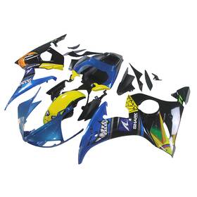 Fwr62005-21 Mzy Parts Shark Attack Blue Abs Fairings For Yamaha Yzf R6 Yzf-600 2003 - 2005 Plastics