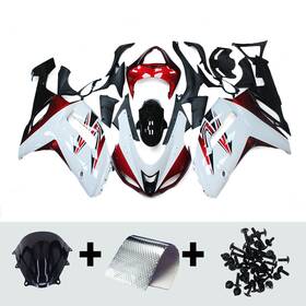 Fwzx6r-2007-36 Mzy Parts White Red Black Fairing Kit For Kawasaki Ninja Zx6r 636 2007 2008 Zx-6r Bodywork