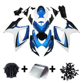 Fqk6-01 Mzyparts #bri-59 Blue White Fairing Kit For Suzuki 2006 2007 Gsxr600 Gsxr750 K6 Fairings Bodywork