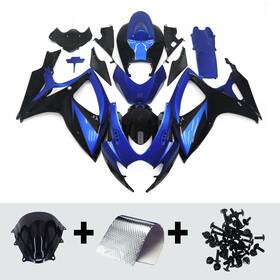 Camel-55 Mzyparts Fqk6-12 #camel-55 Abs Plastic Blue Black Fairing Kit For Suzuki Gsxr600 Gsxr750 2006 2007 Bodywork