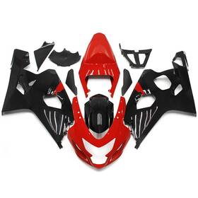 Gsxr600-2004-05 Mzyparts #li08 Abs Red Black Fairing Kit For Suzuki 2004 2005 Gsxr600 Gsxr750 K4 04 05 Bodywork