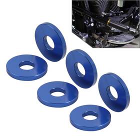 Onegogogo 336854564888 6x Engine Saddlebag Crash Bar Decorative Spacer Ring For Harley Softail Blue