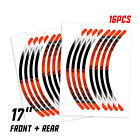 Wsab01bxx17aipn090 Orange Comb Wheel Stickers Decals 17inch For Suzuki Gsx 600f 95 96 97 98 99 00