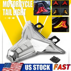 Mtc-wd-zx10r-16-23tm Oxilam Integrated Led Brake Turn Signal Tail Light For Kawasaki Ninja 400 6r 10r 16-23