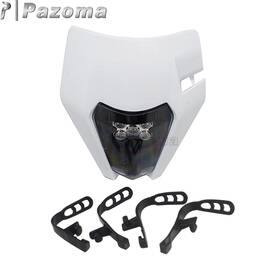 Us-ym-048 Pazoma Led Headlight Light With Rubber Strips Kit For Honda Xr200r Suzuki Rm100/125/250/80