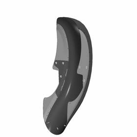 1024385-1480 Polaris Fender Assembly Front Left Gray Cloud Metallic With Cruiser Black