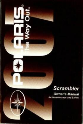 9920765 Polaris 2007 Scrambler 500 4x4 Atv Owners Manual