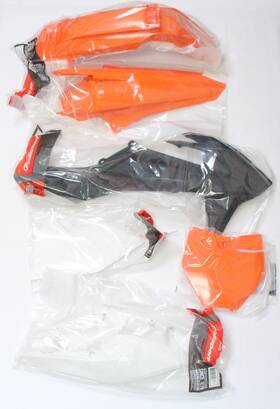 90751 Polisport Enduro Plastic Kit Orange/black/white For Select Ktm Exc Exc-f Models