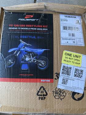 91572 Polisport Restyling Kit For Yamaha Mx Yz125/250 2002-2021 White 22 Style