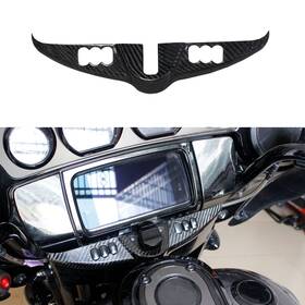 704023 Powerjames Carbon Fiber Switch Dash Panel Cover For Harley 2014-21 Street Glide Flhxs Flhtk