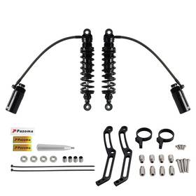 Tr-2376 Q-motoshop Remote Reservoir Rear Suspension Shocks For Harley Flh Flt Touring Street Glide