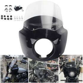 Us-t-036-11-cl Q-motoshop Club Style Front Fairing And Windshield For Harley Dyna Street Bob Fxdb Fxdl Fxdwg