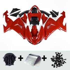 Fwzx10r-2006-37 Qing #99kaqt Gloss Red Fairings For Kawasaki Zx10r 2006 2007 Ninja 06 07 Zx-10r Bodywork