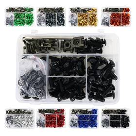 Lk-fbt0-05 Rearace Motorcycle Universal Fairing Bolt Kits - Fit For One Size Black Lk-fbt0-05 Rearace Motorcycle Universal Fairing Bolt Kits - Fit For One Size Black