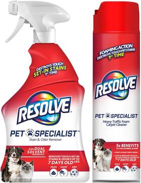 Resolve 313032289276 Bundle Of Pet Specialist Carpet Cleaner Stain Remover And Odor Eliminat
