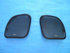 76000443 Rockford Fosgate 2015-23 Harley Road Glide Black Metal F Fairing Speaker Grills