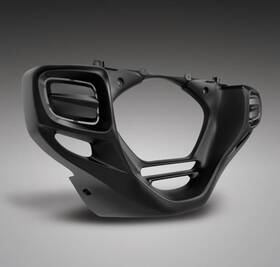52-908bk Show Chrome Lower Front Cowl - Rectangular Black