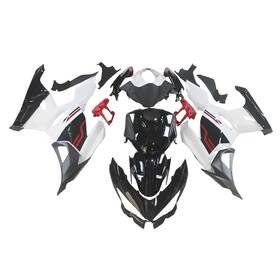 400-22 Snopeon #sno Full Bodywork Fairing Kit For Kawasaki Ninja 400 2018-2023 Fairings White Black