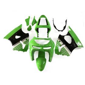 Fwzx6r-1998-08 Snopeon #sno1231 Compression Abs Fairings For Kawasaki Zx6r 1998 1999 Green Black White Bodywork