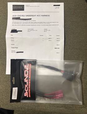 Hs-5512 Soundz 23.5 Harley Davison Accessory Under Seat Connection