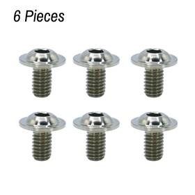 Fw003sl Speed And Style Racing 6pc M6 X 10mm Titanium Hex Motorcycle Fairing License Plate Bolts Screws Kit