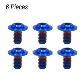 Fw003tt Speed And Style Racing 6pc M6 X 10mm Burnt Titanium Hex Motorcycle Fairing License Plate Bolts Kit