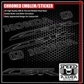Speed Rider Honda-logo-abs-cbr-500-600-900-1000-cb- Gas Tank 3d Logo Letter Fairing/fender Emblem Decal Sticker For Cbr 600/900/1000 Black