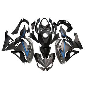 500-19 Sportfairings Matte Black Blue Fairings Kit For Kawasaki Ninja 500 Ex500 2024 Plastic Bodywork 500-19 Sportfairings Matte Black Blue Fairings Kit For Kawasaki Ninja 500 Ex500 2024 Plastic Bodywork