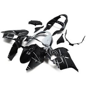 Sportfairings 975799774954 White Black Painted Quality Abs Plastics For 2000 2001 Kawasaki Ninja Zx900 Zx9r