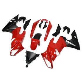 650r Sportfairings Er-6f 09-09 Red Black Plastic Bodywork For Kawasaki Ninja 2009-2011 Fairings Set