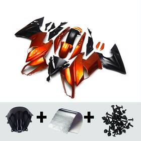 Fwer-6f Sportfairings 09-13 Orange Black Fairings For 2009-2011 Kawasaki Ninja 650r Ex650c Injection Plastic