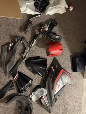 Fwex300r13-27 Sportfairings #mon-69 Fairing Kit For Kawasaki Ninja 300 Ex300 2013-2017 Red