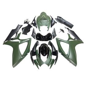 Fwk6-133 Sportfairings Matte Green Black Fairing Kit For Suzuki 2006 2007 Gsxr600 Gsxr750 K6 Bodywork