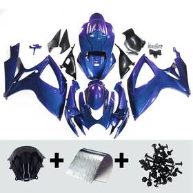 Fwk6-85 Sportfairings #us Chameleon Blue Purple Fairing Kit For Suzuki Gsxr600 Gsxr750 2006 2007 Bodywork