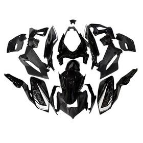 Fwz400 Sportfairings 2018-06 #lg09 Abs Black Fairing Kit For Kawasaki 2018 2019 2020 Z400 Injection Bodywork