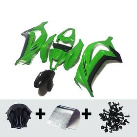 Fwzx10r-2011-26 Sportfairings Green Black Bodywork For Kawasaki Zx10r 2011 2012 - 2015 Ninja Zx-10r Fairings