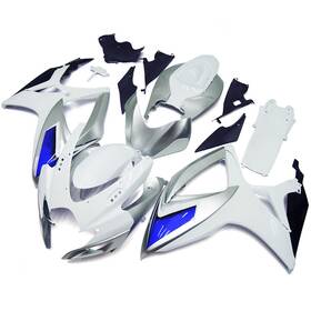 Gsxr600-2006-41 Sportfairings #sp For Gsxr600 750 2006 2007 Suzuki Fairings Silver White Blue Injection Bodywork