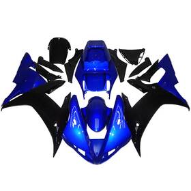 R12002-5 Sportfairings Black Blue Abs Bodywork For Yamaha Yzf1000 R1 2002 2003 02 03 Injection Fairings