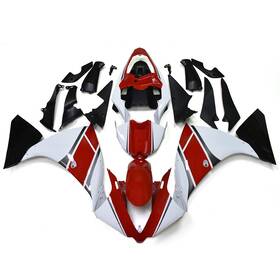 R12012-12 Sportfairings Fairings Body Kit For Yamaha Yzf R1 2012 2013 2014 Injection Red White Bodywork