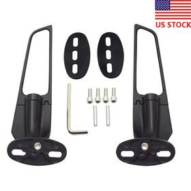 Lemry1 Sportfairings Ry-042 #lemry1 Motorcycle Wind Wing Adjustable Swivel Mirror For Kawasaki Ninja 400 2018-2022