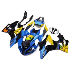 S1000rr2011-5 Sportfairings #moon Blue Yellow Plastics Fairings For Bmw S1000rr 2009-2014 10 11 12 2013 Bodywork