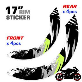 Mfa1wscs03bxxx17us098 Stickerbao For Triumph Daytona 675 R 06-17 16 Wheel Inner Rim Stickers 17 Inch S03b Yellow